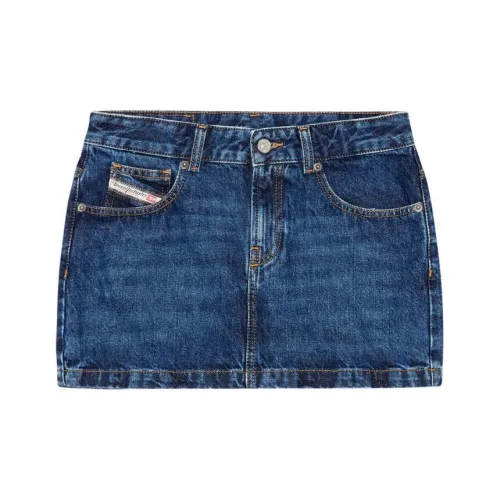 DIESEL SS24 Джинсовые короткие юбки Женские Темно-синий