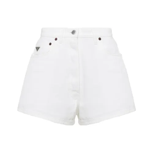 PRADA Белые Женские Джинсовые Шорты