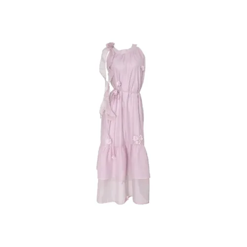 BIFH Без рукавов Платье Женское Розовое