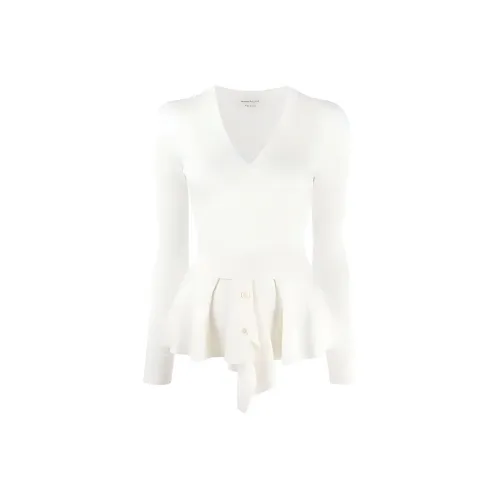 Alexander McQueen Белый Женские Кашемировые Свитеры