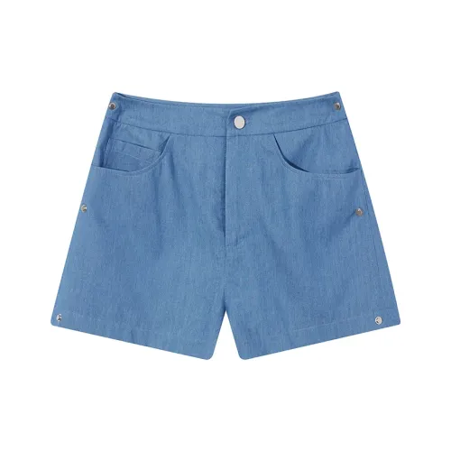 Ouyang Джинсовый синий Женские джинсовые шорты