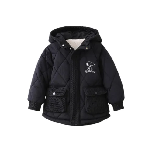 SNOOPY Хлопковый пуховик Черный для детей 3-7 лет