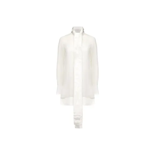 GIVENCHY Длинное платье с длинными рукавами женское белое