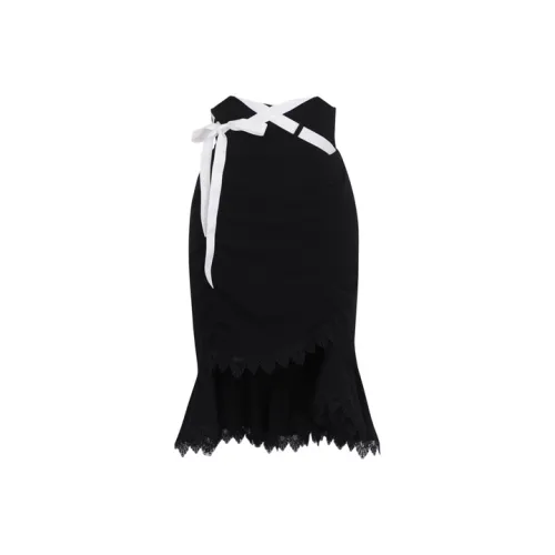 Snbl Черные Женские Повседневные Длинные Юбки