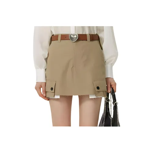 AIVEI Хаки/6200 Женские Повседневные Короткие Юбки