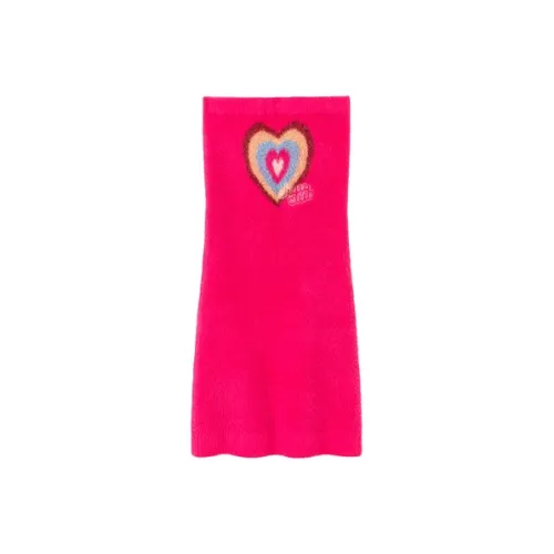 CHUU Без рукавов Платье Женское Темно-розовый Красный