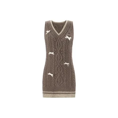 UNIFREE Без рукавов Платье Женское Хаки