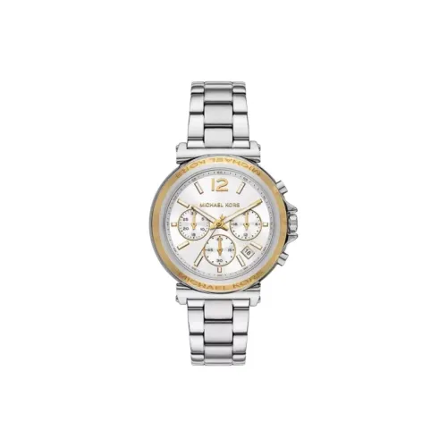 MICHAEL KORS Mallen Collection Женские часы Кварцевый механизм Ремешок из нержавеющей стали 40 мм Белый циферблат