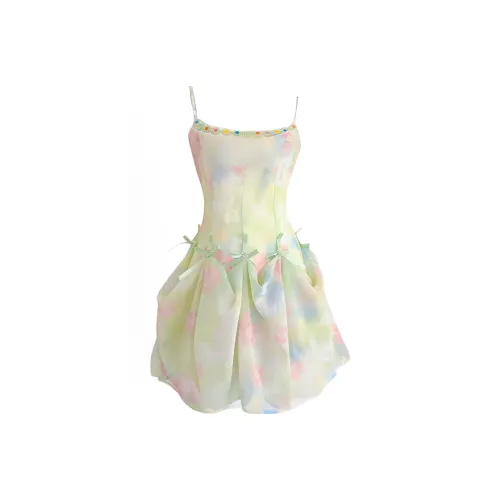 PZGE Slip Платье Женское Зеленый виноград