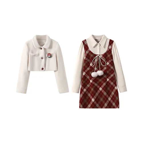 FLIM Белый+Красный Женские Комплекты с юбкой