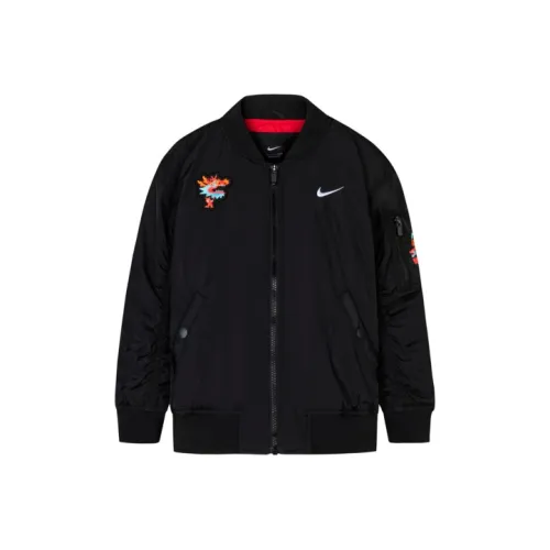 nike Хлопковый пуховик Глубокий черный для детей 3-7 лет