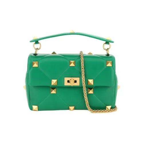 Valentino GARAVANIRoman Шипы Овечья шкура Сумка через плечо Сумка Женская Зеленая