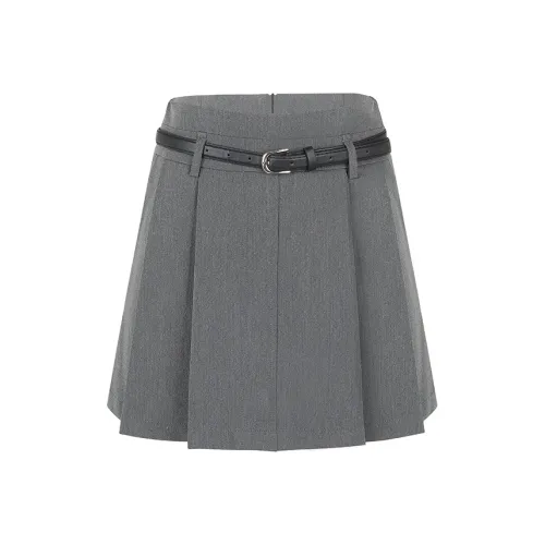 Ice Cream And Whale Повседневные короткие юбки Женские Серый