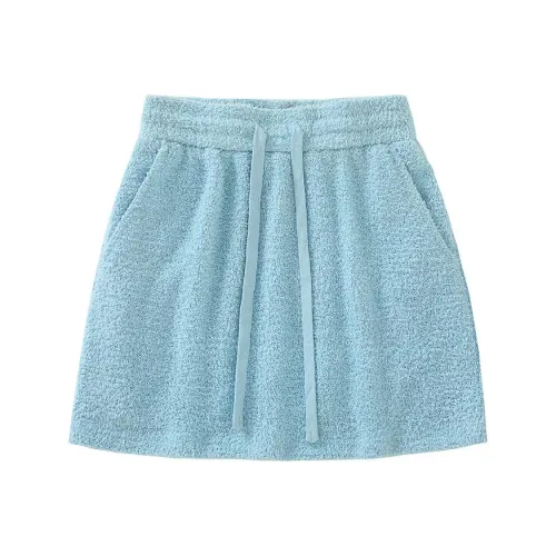 Crying Center Повседневные короткие юбки Женские Синие