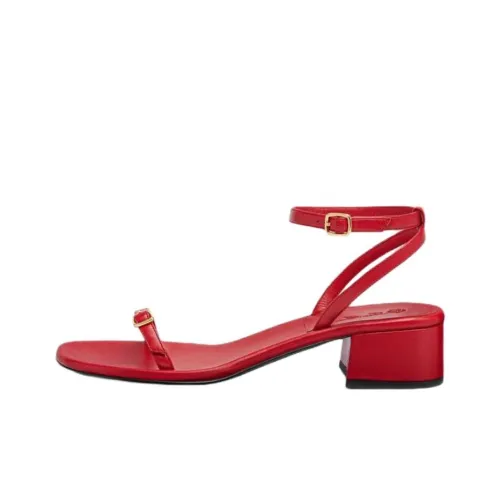 Loro Piana FLORA One Ремешок Сандалии 4CM Женские Красные