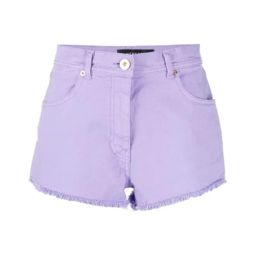 VERSACE Фиолетовые Женские Джинсовые Шорты