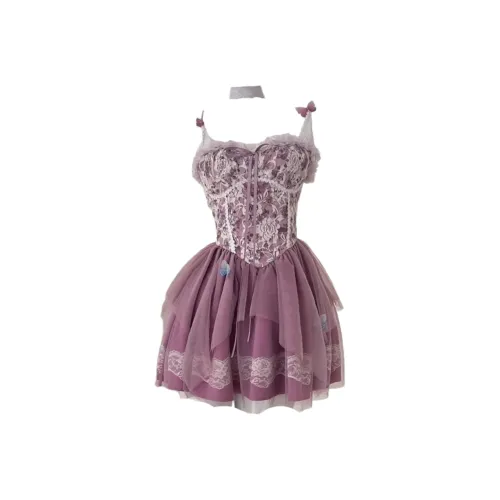 ARIADNAW STUDIO Slip Платье Женское Фиолетовое