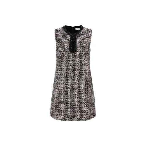 Self Portrait Без рукавов Платье Женское Черное