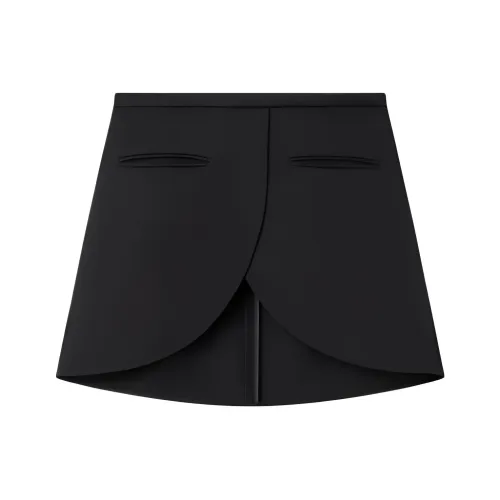 COURREGES SS24 Ellipse Саржа Mini Skirt Повседневные короткие юбки Женские