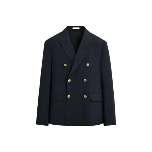 ZARA Морской синий Мужские Деловые костюмы