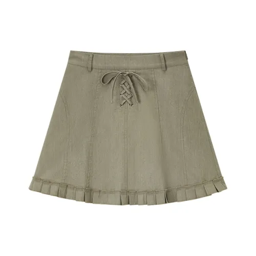 Pit Повседневные короткие юбки женские светлый хаки