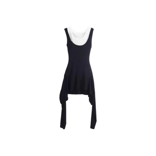 HUINIAN Без рукавов Платье Женское Черное
