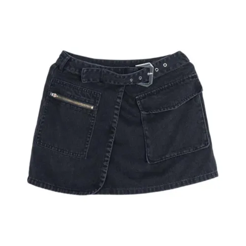 A21 Повседневные короткие юбки Женские Черный Серый