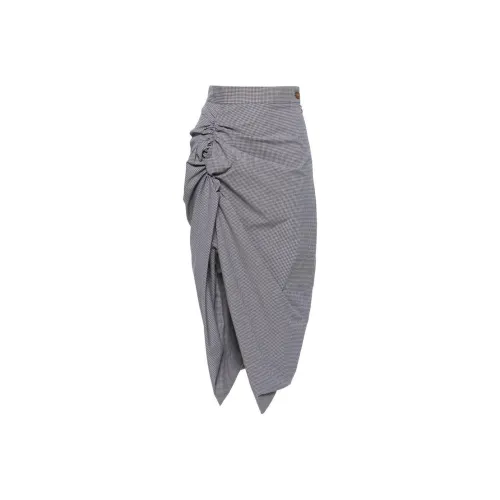 Vivienne Westwood SS24 Повседневная длинная юбка женская среднего серого цвета