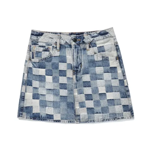 ABLE JEANS Повседневные короткие юбки Женские Винтаж Рабочий синий