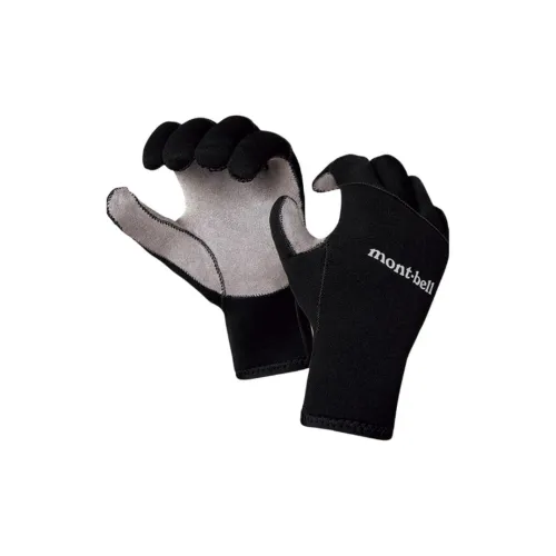 MONTBELL Толстый Neoprene Nylon Трикотажная ткань Polyester Спортивные перчатки Унисекс Черный