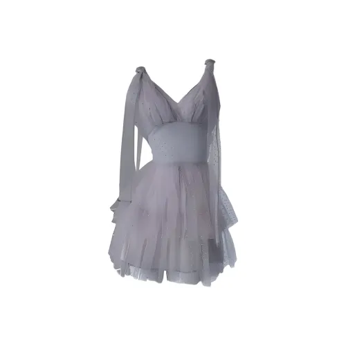 IQC Платье-комбинация Женское Серый Синий