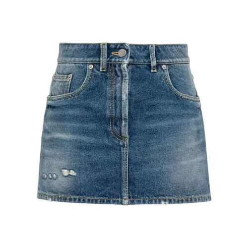 PRADA Джинсовые короткие юбки Женские Blue