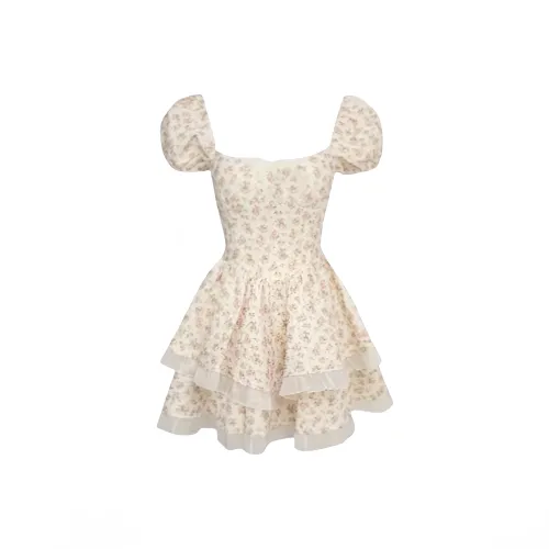 FOCOS STUDIO Розовый Женские Короткие Платья с Длинными Рукавами