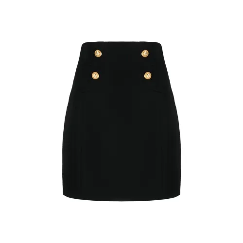 BALMAIN SS23 Повседневные короткие юбки Женские Черный