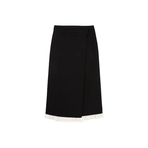 Meat Meat Small Cherries Повседневный Длинный Юбка Женские Черный