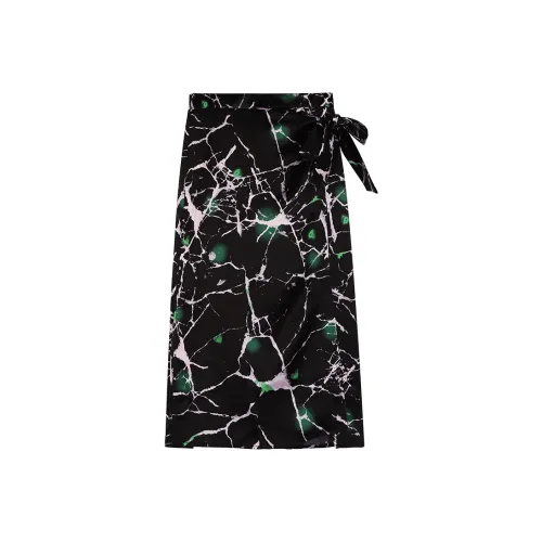 THE SEA LIFE Повседневный длинный юбка женский черный маг