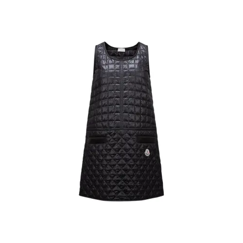 Moncler FW24 Sleeveless Dress Women's Black Монклер FW24 Без рукавов Платье Женское Черное