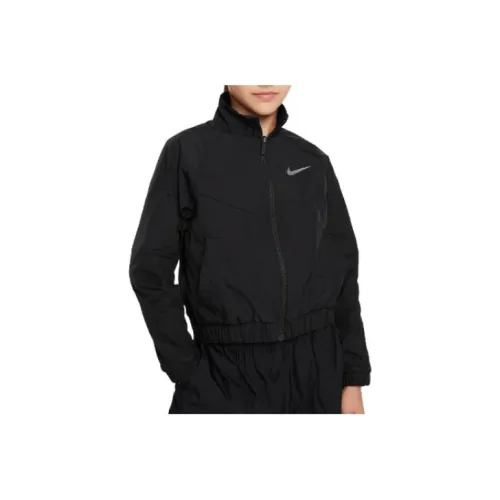 nike Куртки Пальто Детская одежда Sportswear WINDRUNNER Loose Куртка Черный Детский