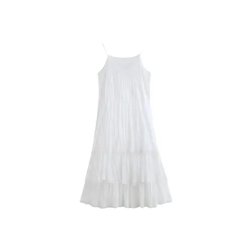 Shuhao Bai Без рукавов Платье Женское Белое