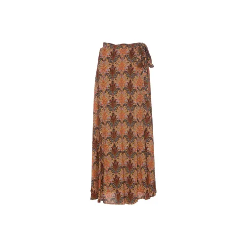 ETRO Коричневая Женская Повседневная Длинная Юбка