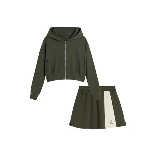 Ice Cream And Whale Повседневный костюм женский темно-зеленый