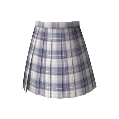 SHENBEI JK Повседневные короткие юбки Женские Светло-розовый синий