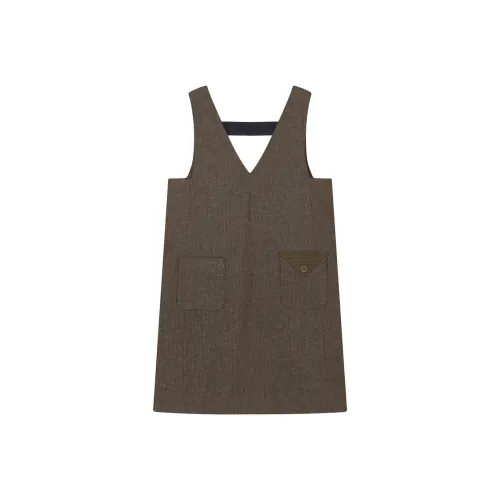 Teenie Weenie Без рукавов Платье Женское Коричневое