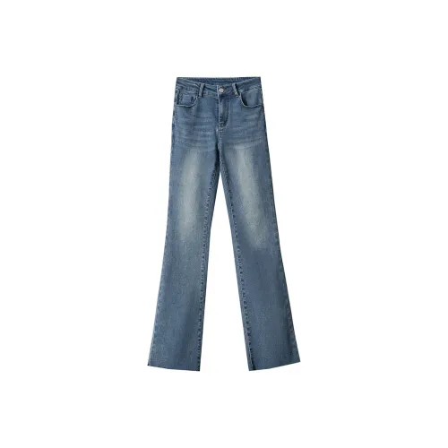 AMII Темно-синие Женские Джинсы