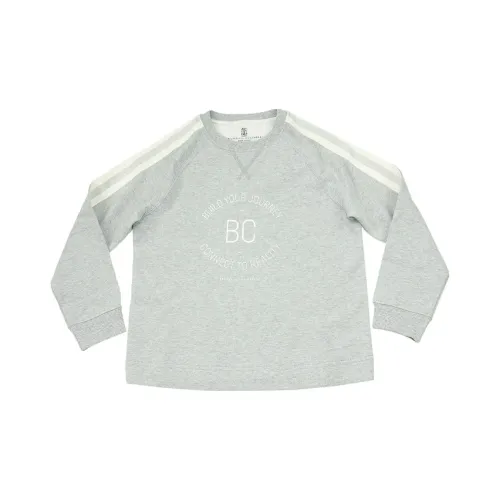 Brunello Cucinelli Серый Kids Свитшоты