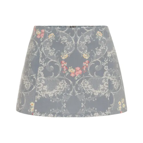 With Jean Светло-синие Женские Повседневные Короткие Юбки