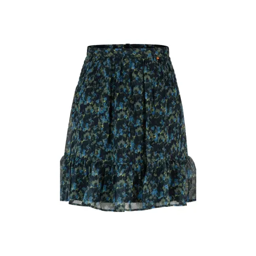 HUGO BOSS Сезонный принт Мини-юбка с VOLANT Подол Повседневные короткие юбки Женские Зеленый