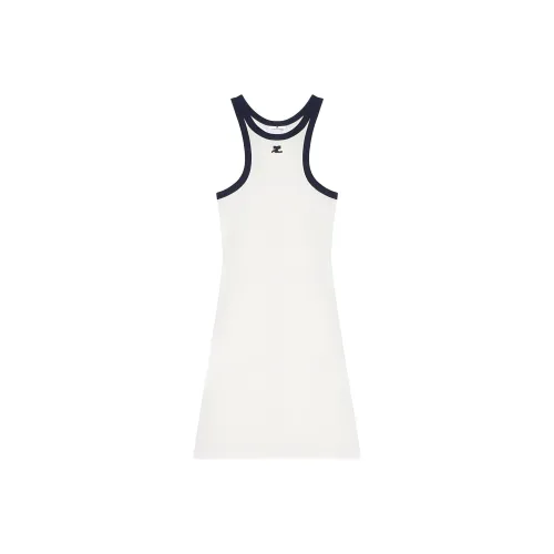 COURREGES Белое Женское Платье без Рукавов