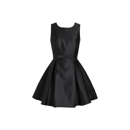 HeartyBite Без рукавов Платье Женское Черное