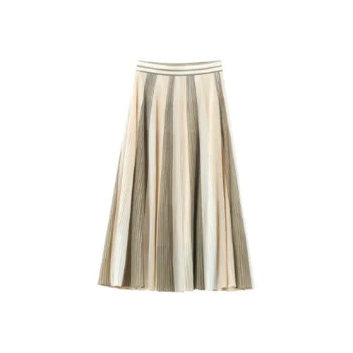 OVV Хаки зеленый Пэчворк 01 Женские Повседневные длинные юбки